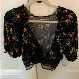 Urban outfitters floral crop top